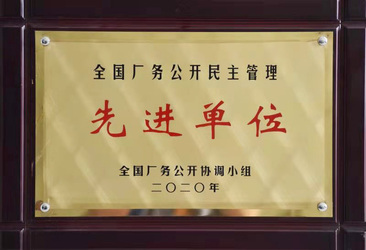 今年会厂务公开先进奖状